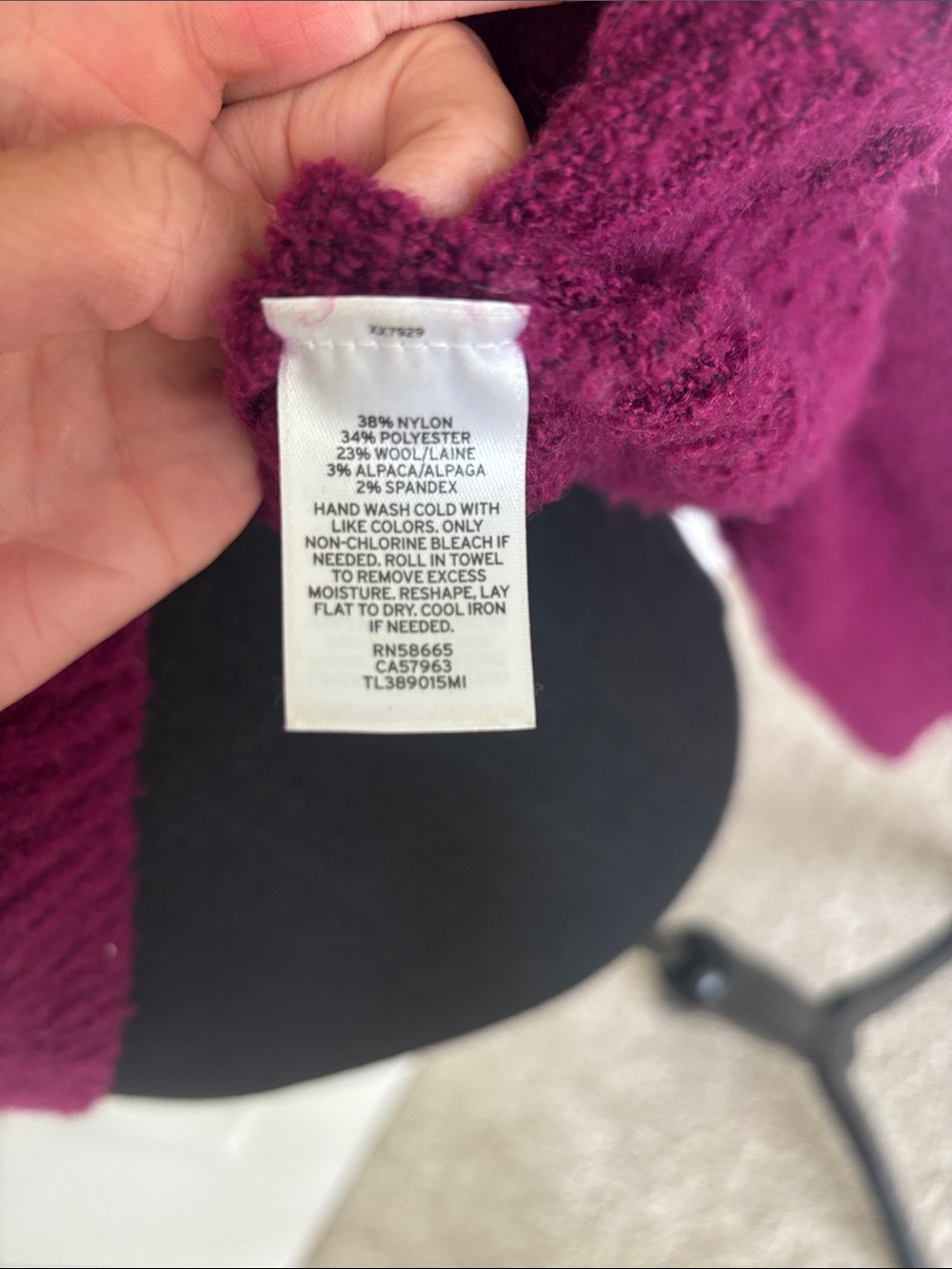 Leith Deep Raspberry Turtleneck Sweater - Picture 5 of 5